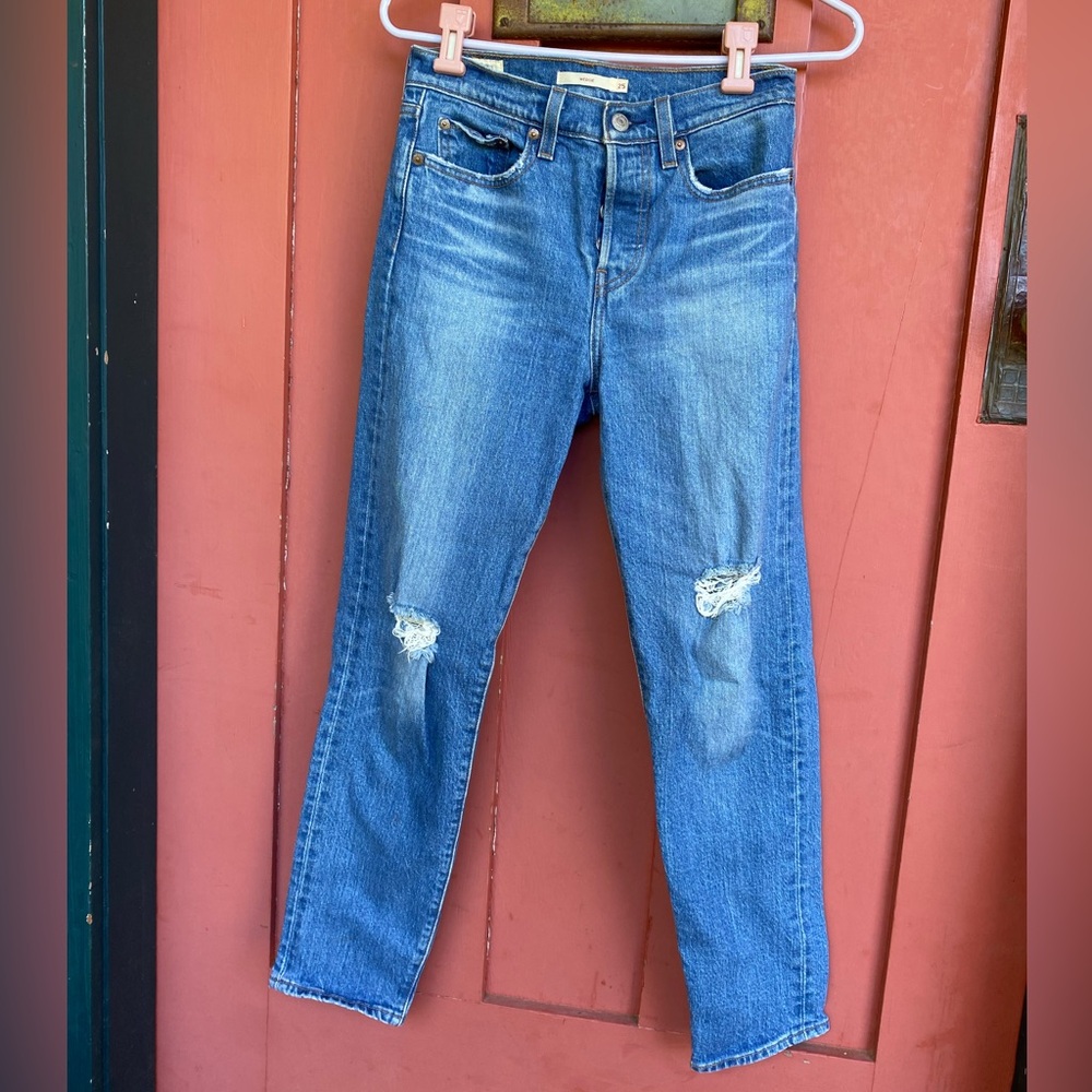 Levi’s ripped wedgie jeans